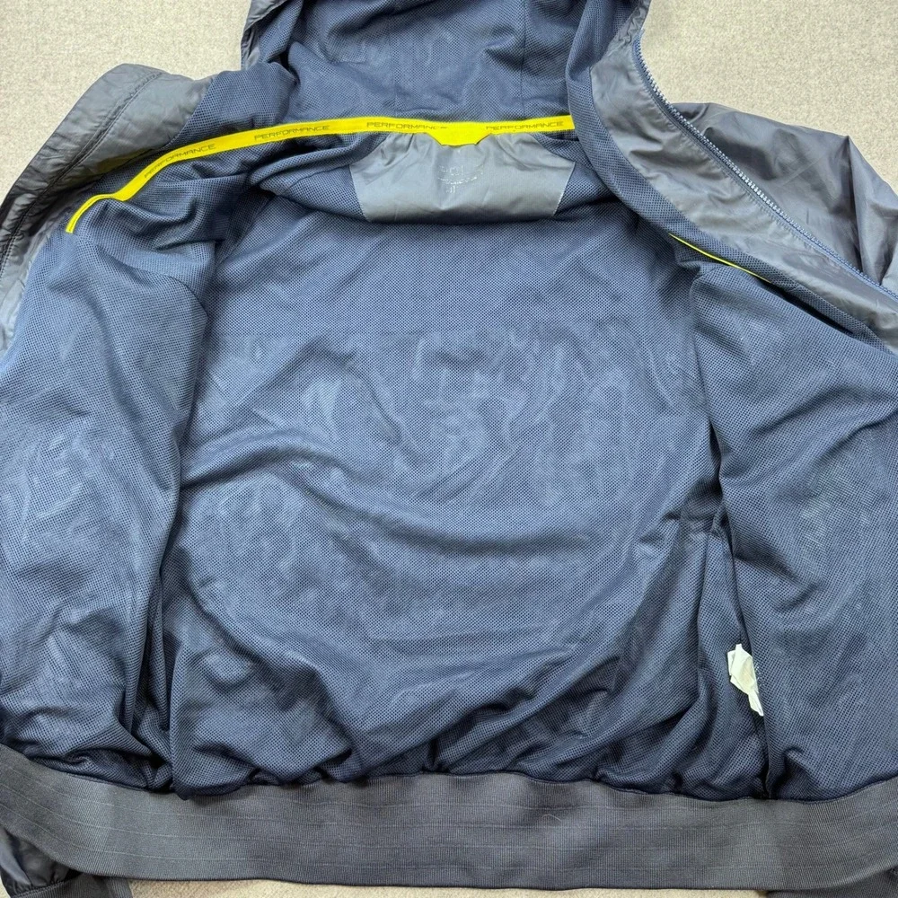 Vintage Polo Sport Windbreaker Jacket‎ Mens M Navy Blue Hooded Streetwear 90s